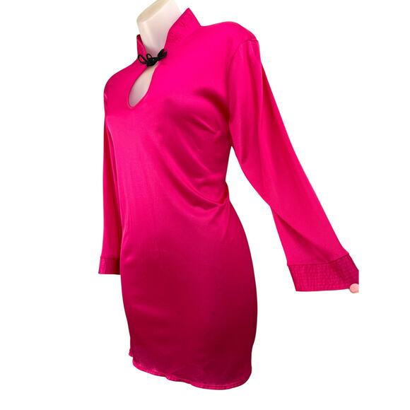 1960's JILL ANDREA NEW YORK hot pink toggle button babydoll - Picture 4 of 10